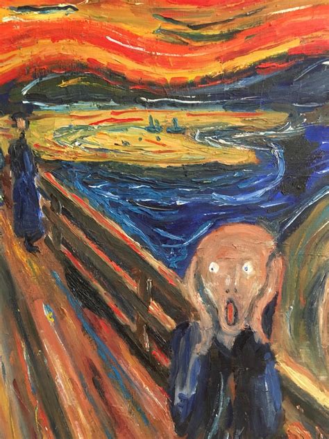 After Edvard Munch The Scream Vintage Oil Painting At 1stdibs