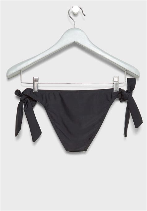 Buy Lost Ink Black Side Tie Bikini Bottom For Women In Mena Worldwide
