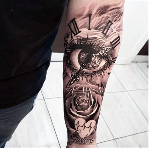 Clock tattoo tattoos compass tattoo last rites tattoo. Amazing artist Fabricio Victor @fabriciovictor89 awesome ...