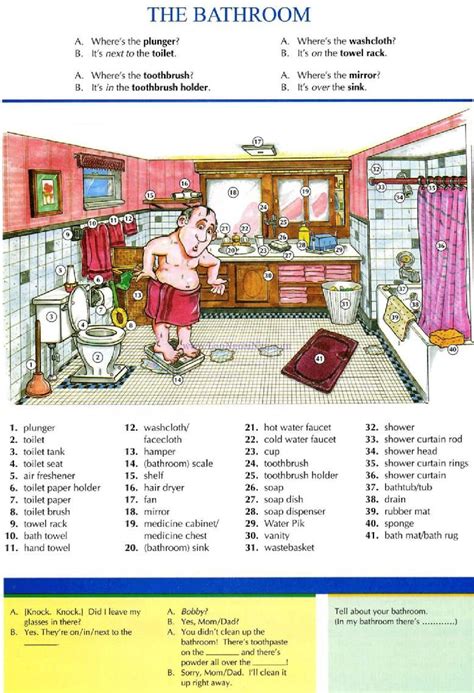 Bathroom esl vocabulary write the words worksheet for kids.pdf. 18 - THE BATHROOM - Pictures dictionary - English Study ...