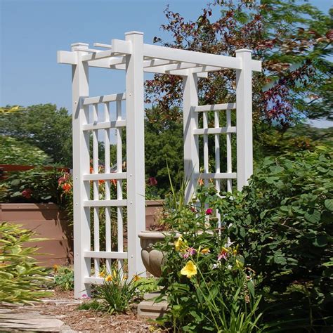 Shop Dura Trel 72 In W X 85 In H White Garden Arbor At