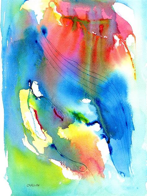 Vibrant Colorful Abstract Watercolor Painting Painting By Carlin