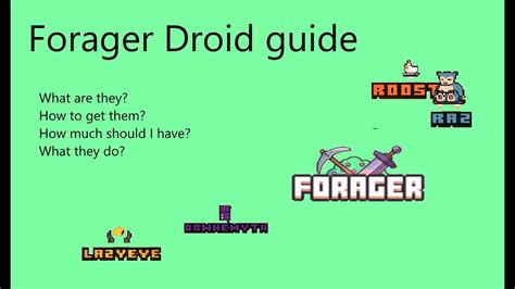 Forager Droids Explained In 1 Minute Youtube