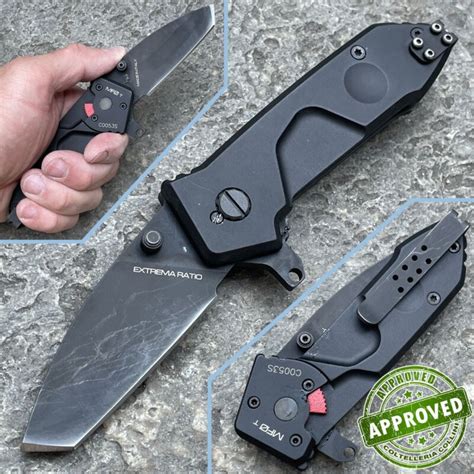 Extremaratio Mf0t Knife Tanto Black Private Collection Folding Knife