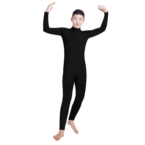 ensnovo adult lycra spandex turtleneck long sleeve one piece unitard bodysuit dancewear in