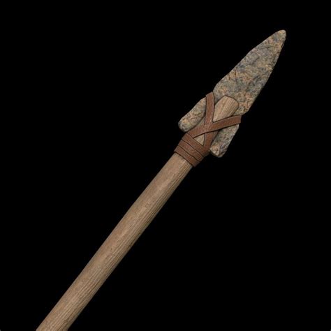 D Model Old Stone Spear Vr Ar Low Poly Cgtrader