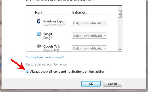 How To Display And Hide Icons And Notifications On Windows