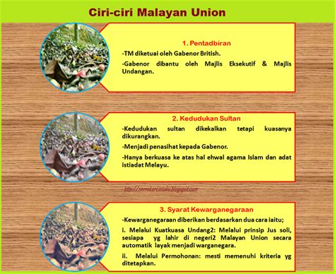 Ciri Ciri Pentadbiran Malayan Union Tingkatan 4 Ciri Ciri Malayan
