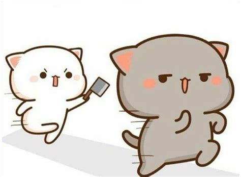 I Will Kill You 😏🤨😽🍭 Cute Pics Boneka Hewan Kucing Chibi Kartu Lucu