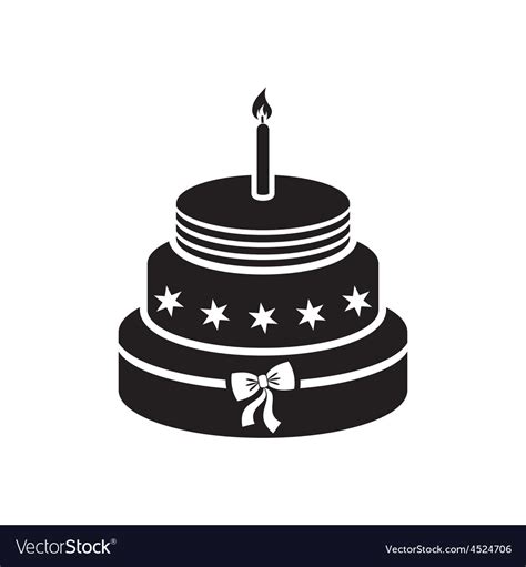 Birthday Cake Royalty Free Vector Image Vectorstock