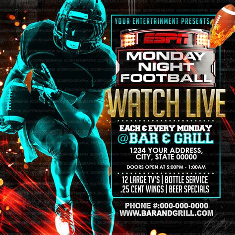 Football Watch Party Flyer Template By Scorpiosgraphx On Deviantart