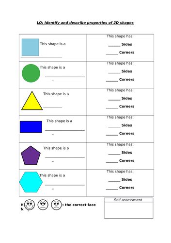 Identify And Describe 2d Shapes Teaching Resources