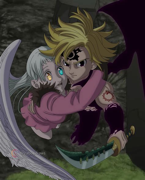 Meliodas And Elizabeth By Gabodraws On Deviantart Seven Deadly Sins Anime Anime Love Anime