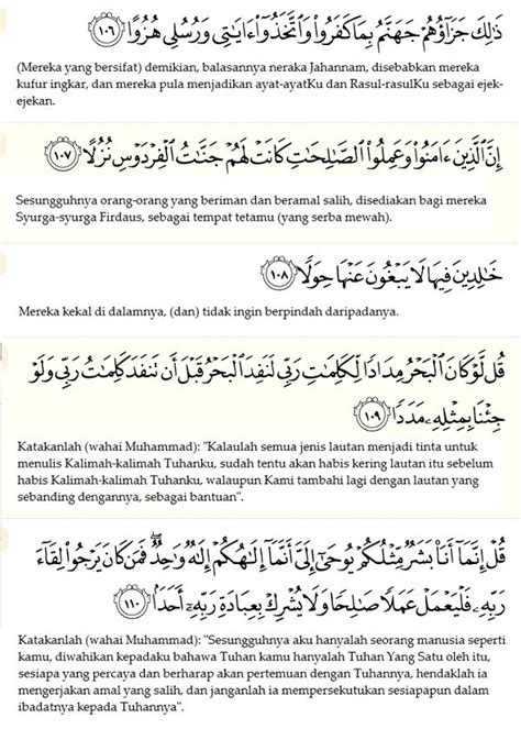 Surah Al Kahfi Ayat 1 10 Rumi Dan Jawi Surah Al Kahf Vrogue Co