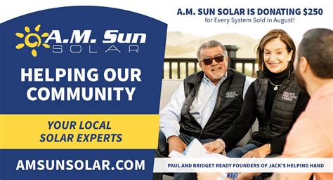 Am Sun Solar To Donate 250 From Every Sale In August To Jacks