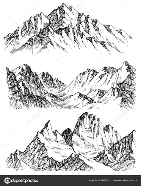 Mountains Vector Set Stock Vector Image By ©danussa 155826744