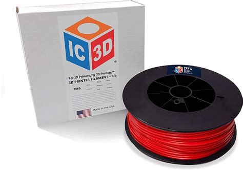 Ic3d Red 285mm Petg 3d Printer Filament 25kg Spool