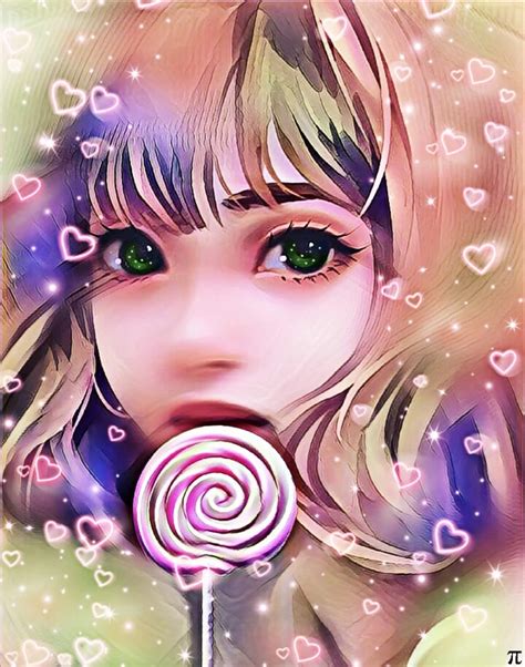 Kawaii Anime Girl Lollipop Anime Wallpaper Hd