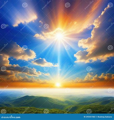 Sacred the Heavens Send Down a Divine Glowing with a Holy and