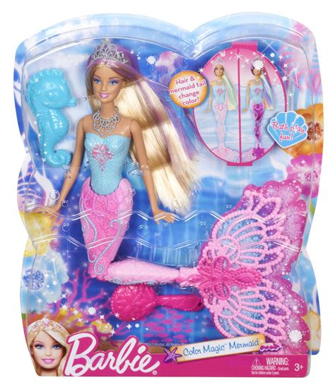 Mattel X9178 Barbie Sirène Couleur Magique Avec Un Hippocampe