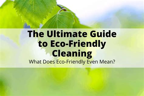 The Ultimate Guide To Eco Friendly Cleaning What Does Eco Friendly
