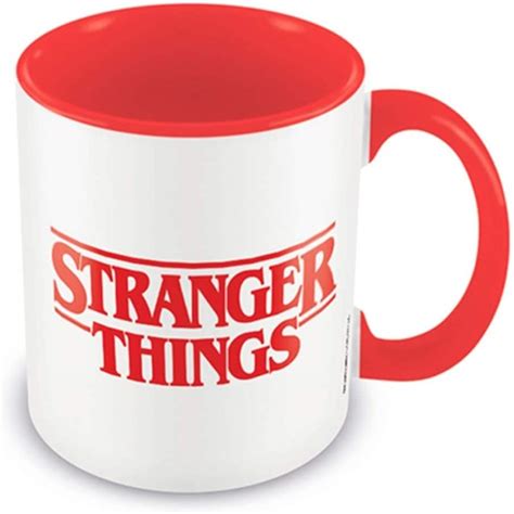 Mug Stranger Things Logo Rouge Et Blanc Interieur Rouge 315ml