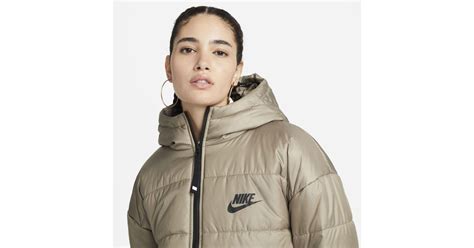 Nike Sportswear Therma Fit Repel Synthetic Fill Hooded Jacket In Brown Lyst