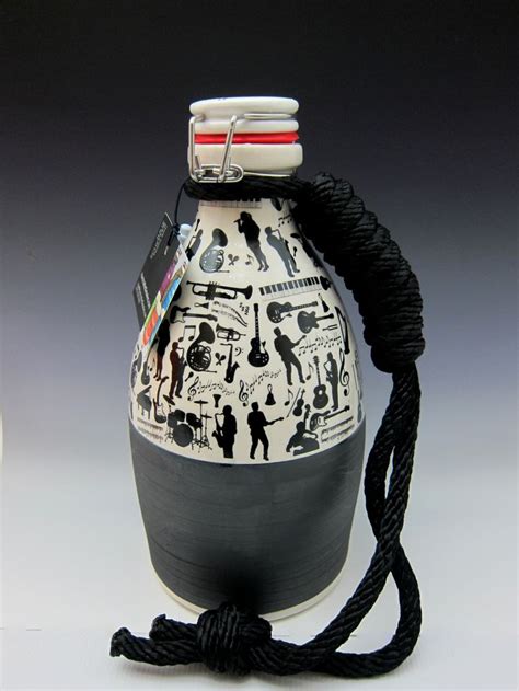 Ceramic Beer Growler With A Custom Ceramic Decal Added Sold By Hand