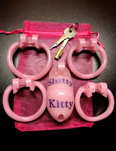 Personalized Sissy Chastity Cage Pink Etsy