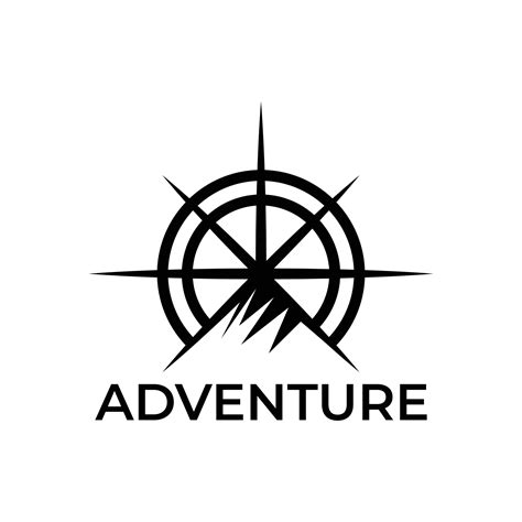 Mountain With Compass Logo Design Adventure Logo 6869005 Vector Art