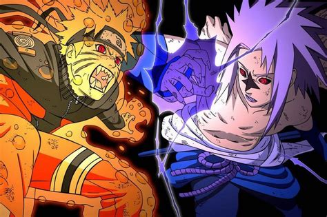 Naruto Vs Sasuke Anime Poster Naruto And Sasuke