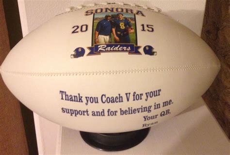 Love This Personalized Football For The Coach With A Message From The