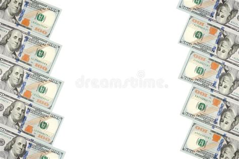 Frame Of One Hundred Dollar Bills With Empty Space For