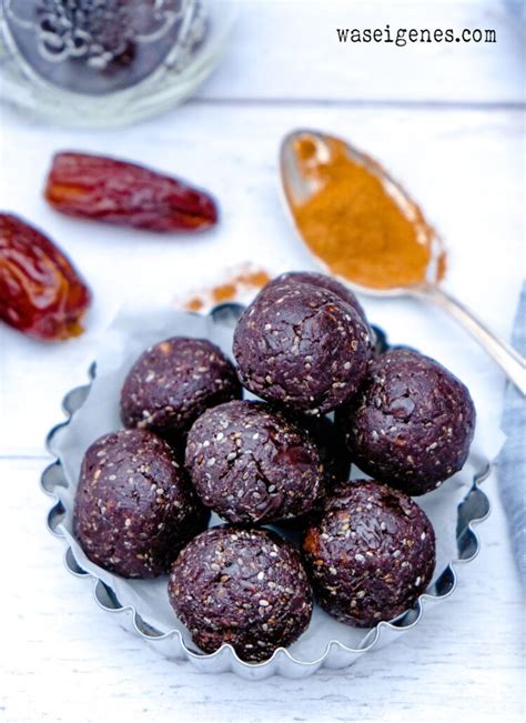 Dattel Chia Pralinen Rezept Energy Balls Waseigenes Com