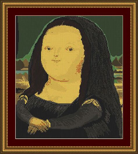 Esquema De Punto De Cruz De La Mona Lisa De Fernando Botero