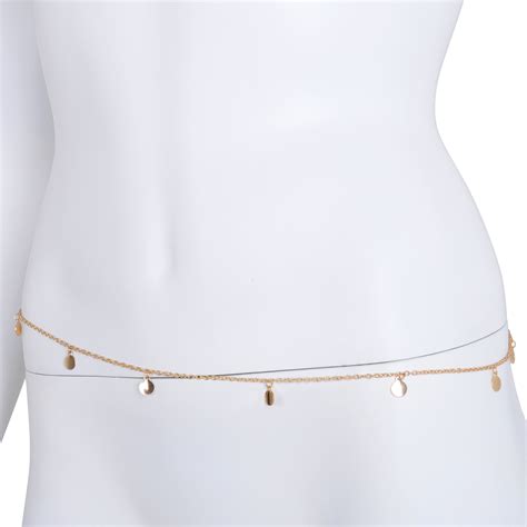 Aaishwarya String Of Drops Golden Waist Chain Belly Chain For Women And