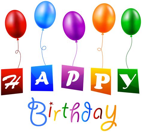 Happy Birthday Balloons PNG Transparent Images PNG All