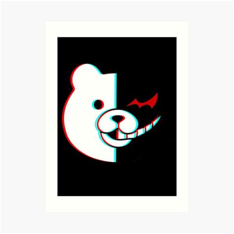 Danganronpa Monokuma 3d Art Print For Sale By Chimmferno Redbubble