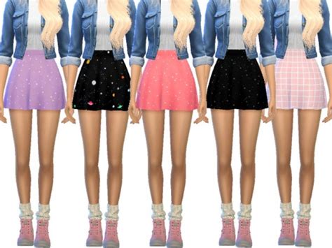 The Sims Resource Cute Skater Skirts By Wickedkittie Sims 4 Downloads