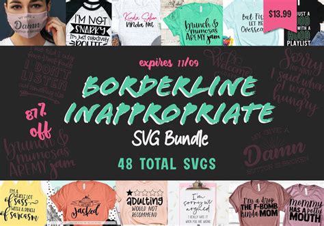 Borderline Inappropriate SVG Bundle | So Fontsy