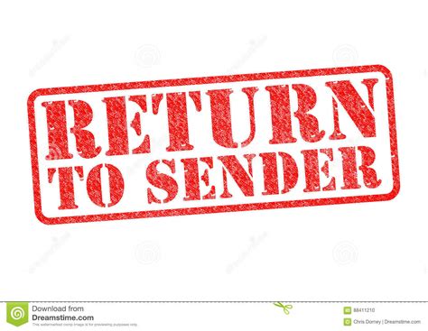 Return To Sender Stock Illustration Illustration Of Received 88411210