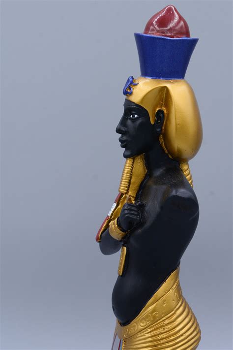 Statue Of Egyptian Art Hand Painted Akhenaten Menhotep Iv Etsy