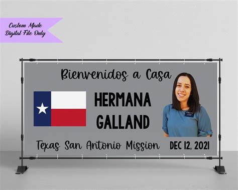 Missionary Welcome Home Banner, Missionary Photo Banner, Return with