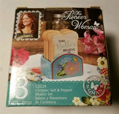 Sign up today to use this and many, many great features of our site. The Pioneer Woman Celia Toast Salt and Pepper Shaker Set ...