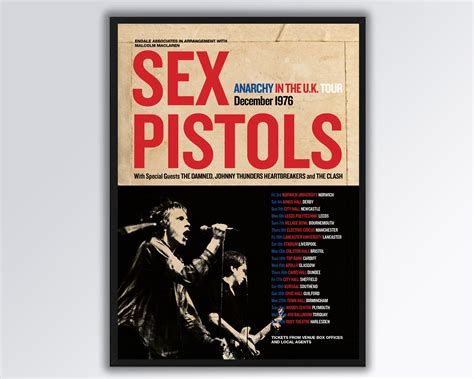 Sex Pistols Anarchy In The Uk Tour Reimagined A3 Poster Canvas Wall Art Print John Sneaker