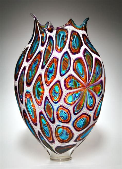 Foglio David Patchen Handblown Glass Glass Art Sculpture Hand Blown Glass Blown Glass Art