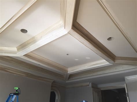 Coffered Ceiling With A 45 Done Finish Carpentry Contractor Talk