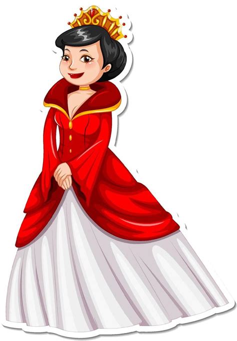 beautiful princess cartoon character sticker 3531975 vector art at vecteezy