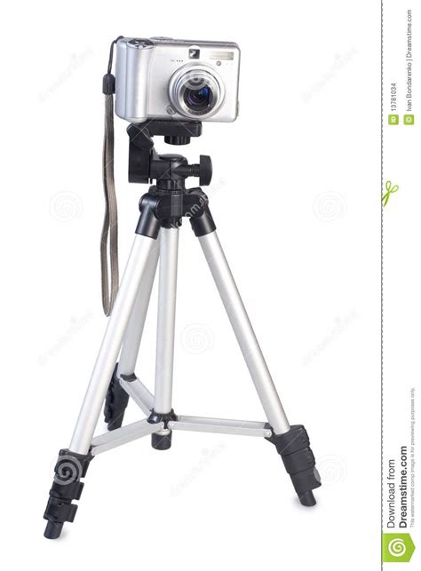 Digital Camera On Tripod Stock Photo Image Of Small 13781034