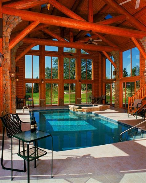 Rustic Pool House Interior